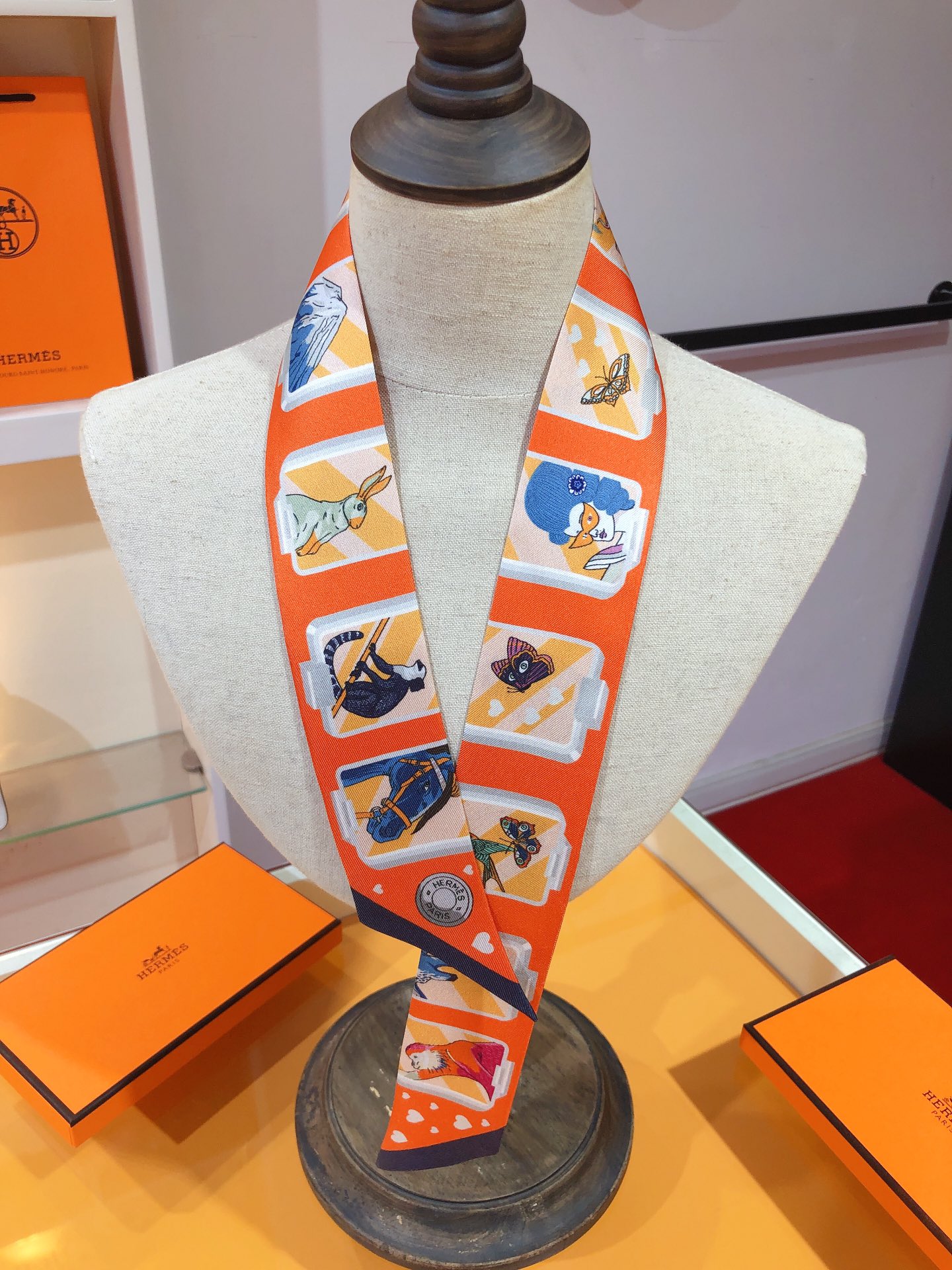 TOP HERMES Dynamic Sharing Twilly Scarf 86 x 5 cm - 4 Colours