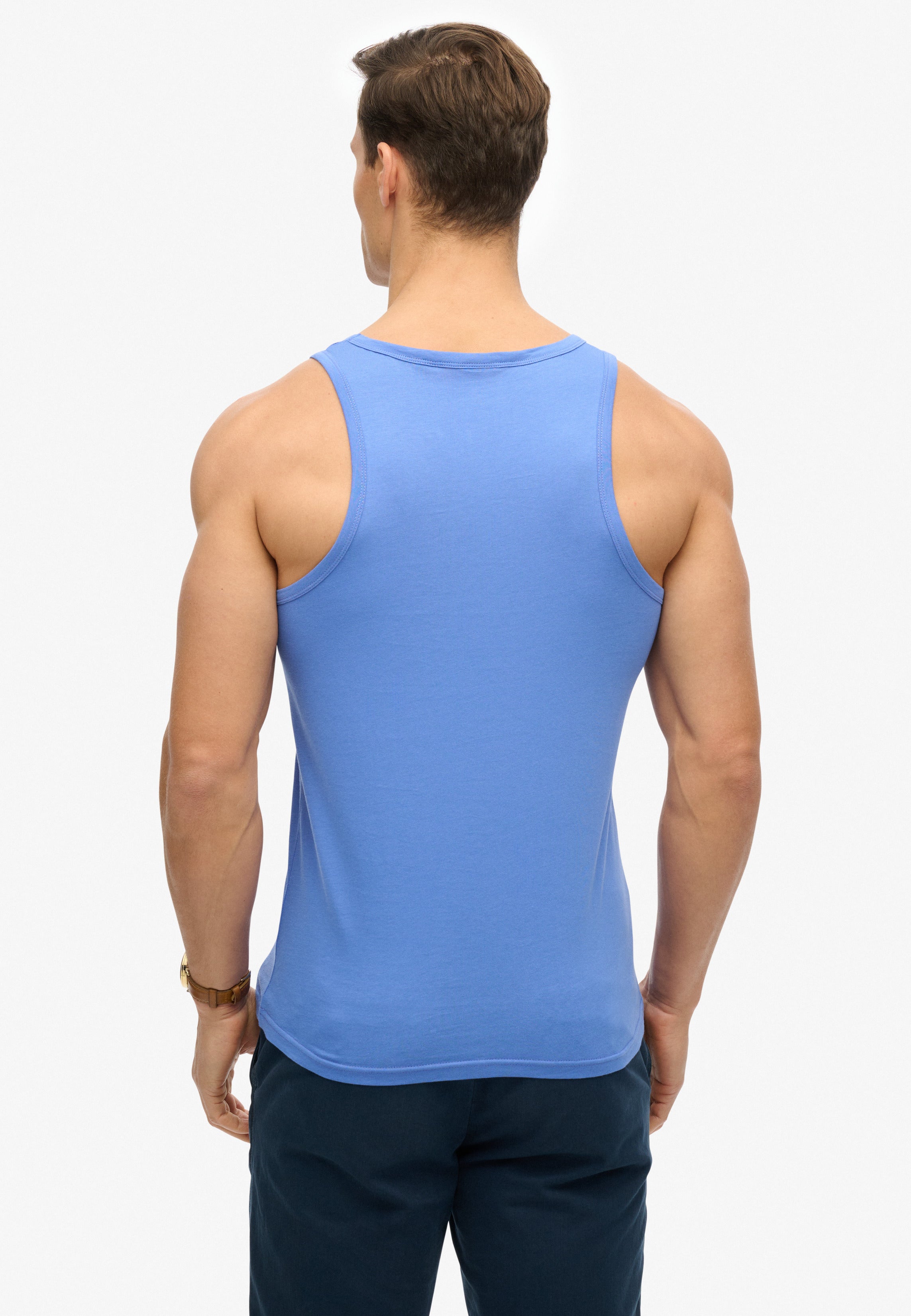 Essential Logo Tank Top | Chambray Blue