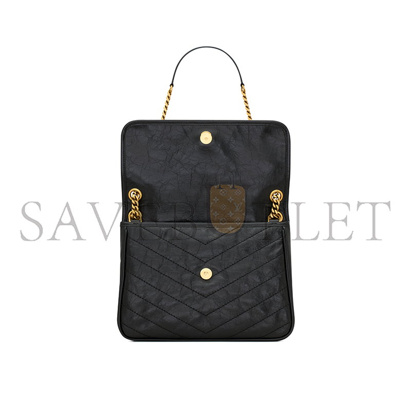 YSL NIKI TRIPOUCH IN VINTAGE LEATHER 8129430EN071000 (28*20.5*13.5cm)