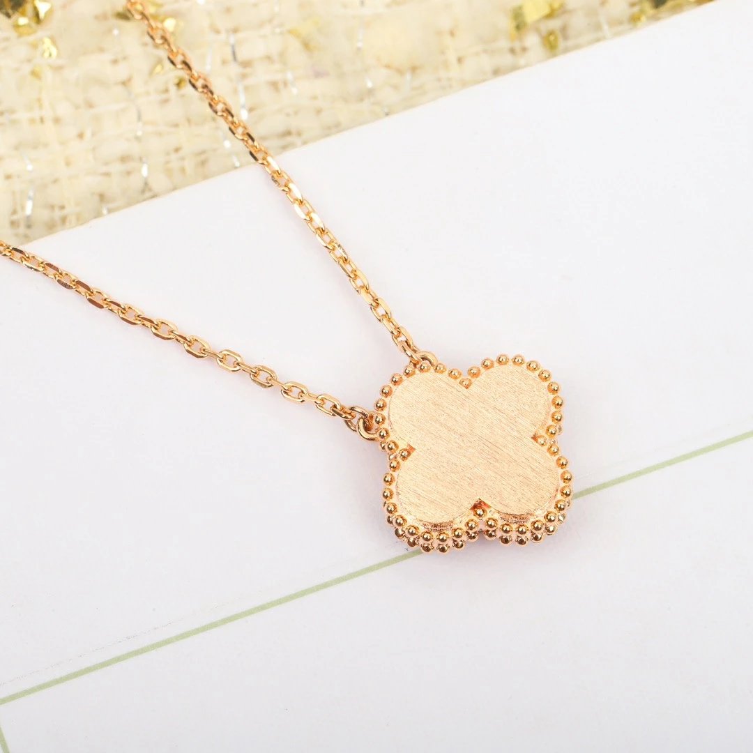 Van Cleef&Arpels VCA alhambra Natural rhodonite Necklace