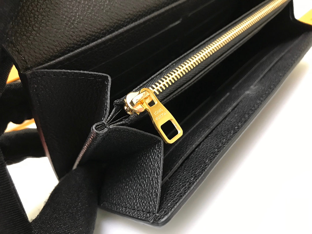TOP Louis Vuitton LV  Sarah Empreinte Wallet 19 x 10 x 2 cm- Black