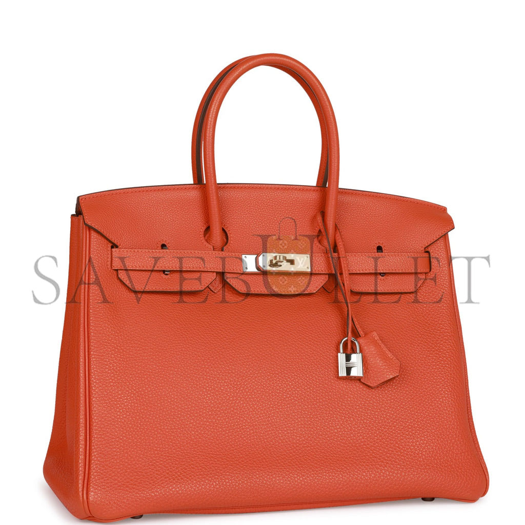 HERMES BIRKIN 35 CLEMENCE PALLADIUM HARDWARE (35*25*18cm)