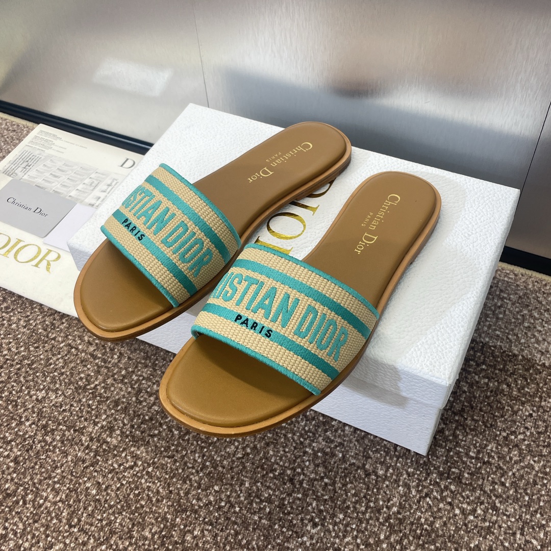 TOP Christian Dior Flat Slippers - 2 Colors