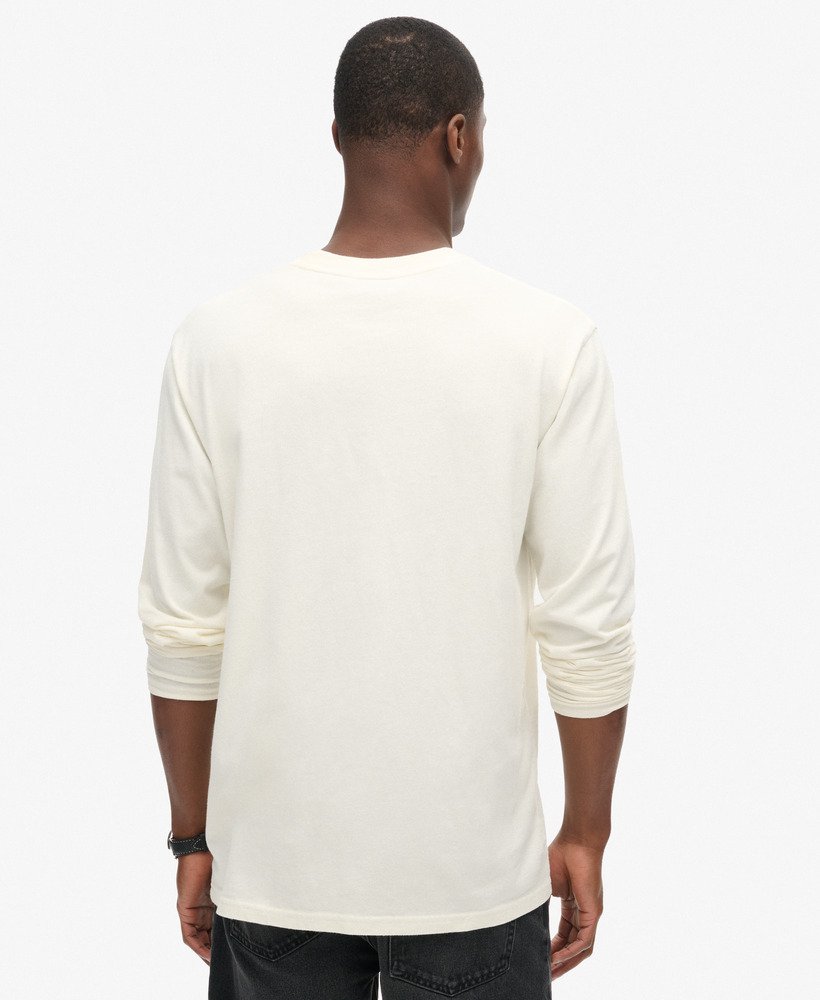 Classic Vintage Logo Graphic Long Sleeve Top | Ecru