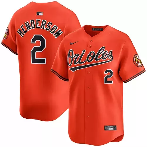 Men's Baltimore Orioles Gunnar Henderson #2 Orange Replica Player Jersey