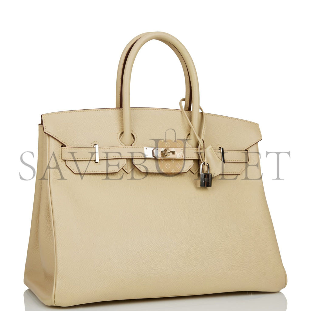 HERMES BIRKIN 35 EPSOM PALLADIUM HARDWARE (35*25*18cm)