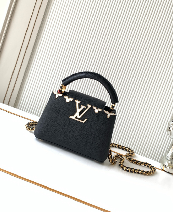 TOP Louis Vuitton LV Capucine Bag 16cm/21cm/27cm - Black