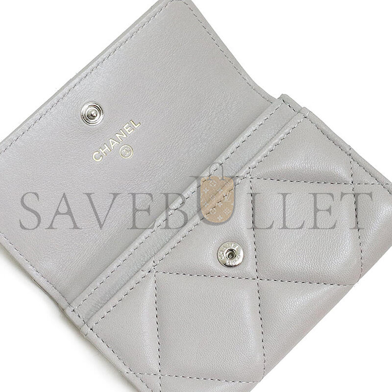 CHANEL 19 FLAP CLOSURE CARD HOLDER AP1790 B07327 NJ530 (11.3*7.5*2cm)
