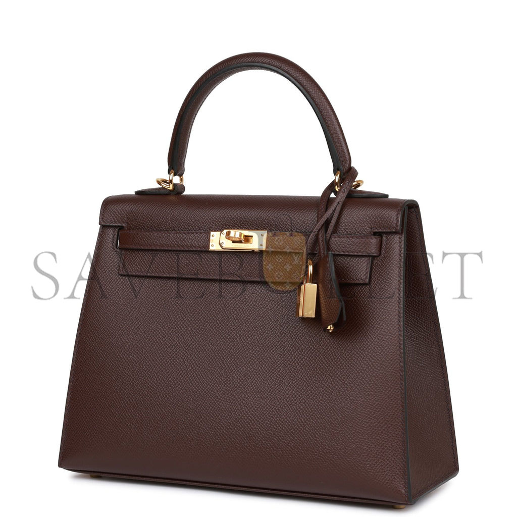 HERMES KELLY 25 EPSOM GOLD HARDWARE (25*17*7cm)