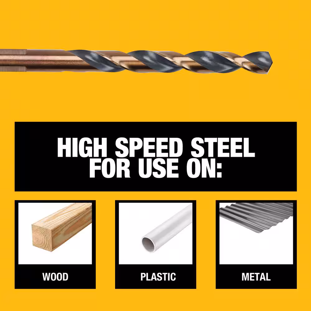 Black and Gold Twist Drill Bit Set (21-Piece)
