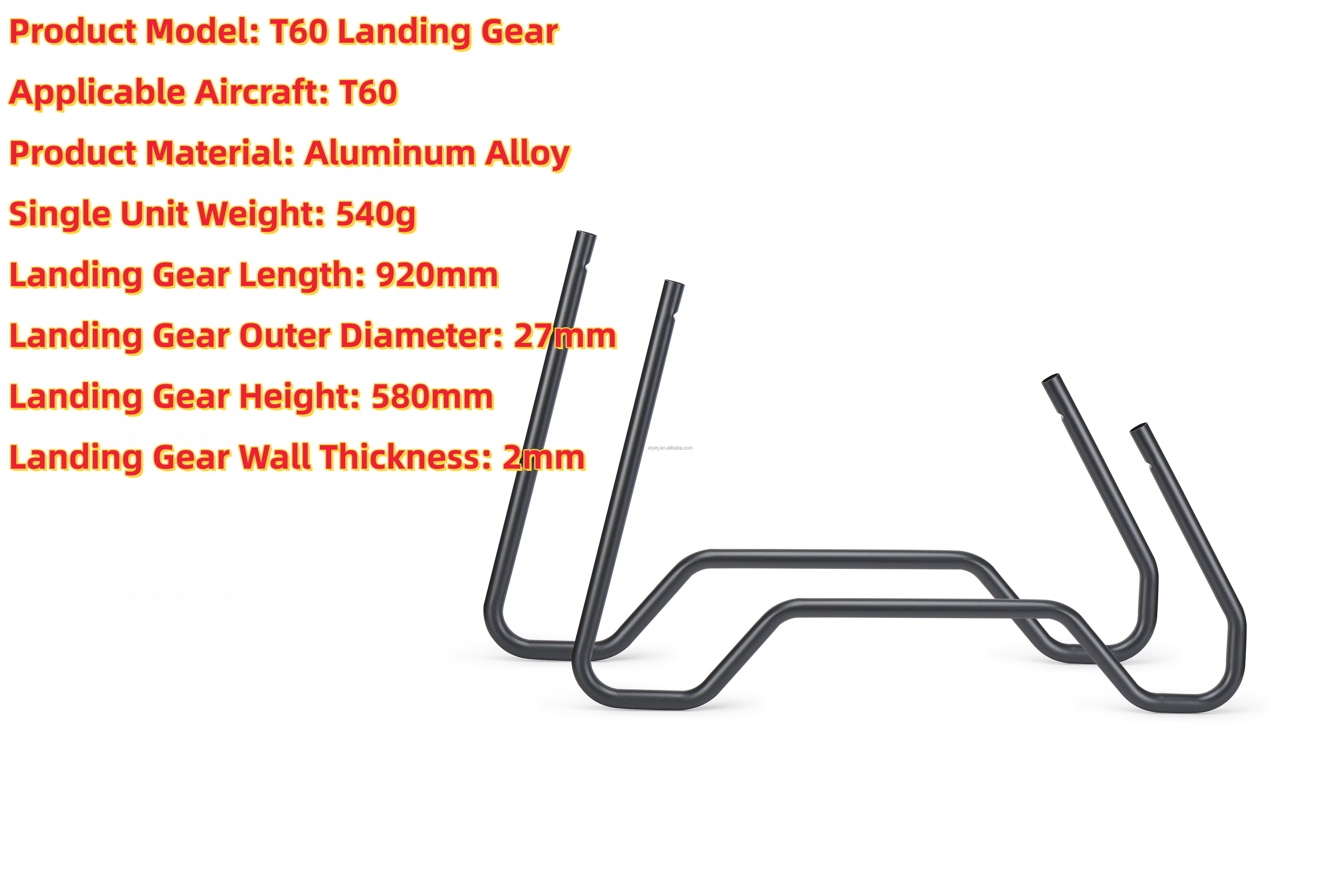 Aluminum Alloy Landing Gear 920mm for DJI Agras T60 Agricultural Spraying Drone Replacement Landing Skid Spare Parts