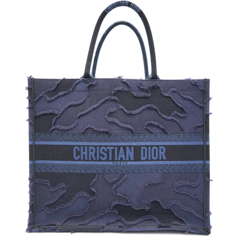TOP Christian Dior Book Tote Bag 41× 34×18cm - Dark Blue