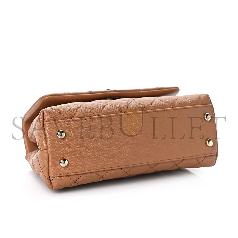 CHANEL MASTER CAVIAR QUILTED MINI COCO HANDLE FLAP 1173752 (23*15*10cm)