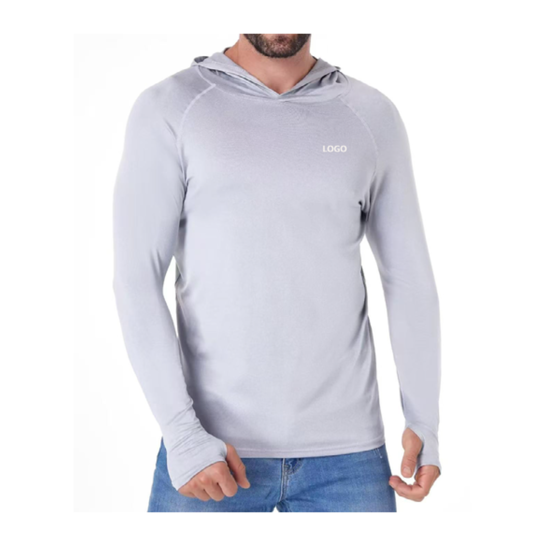 Mens Athletic Hoodies Long Sleeve Fishing Shirts UPF 50+ SPF UV Sun Protection Shirts