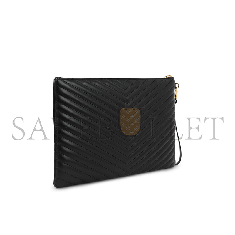 YSL BLACK QUILTED CLUTCH 603601718 (36*24*2cm)