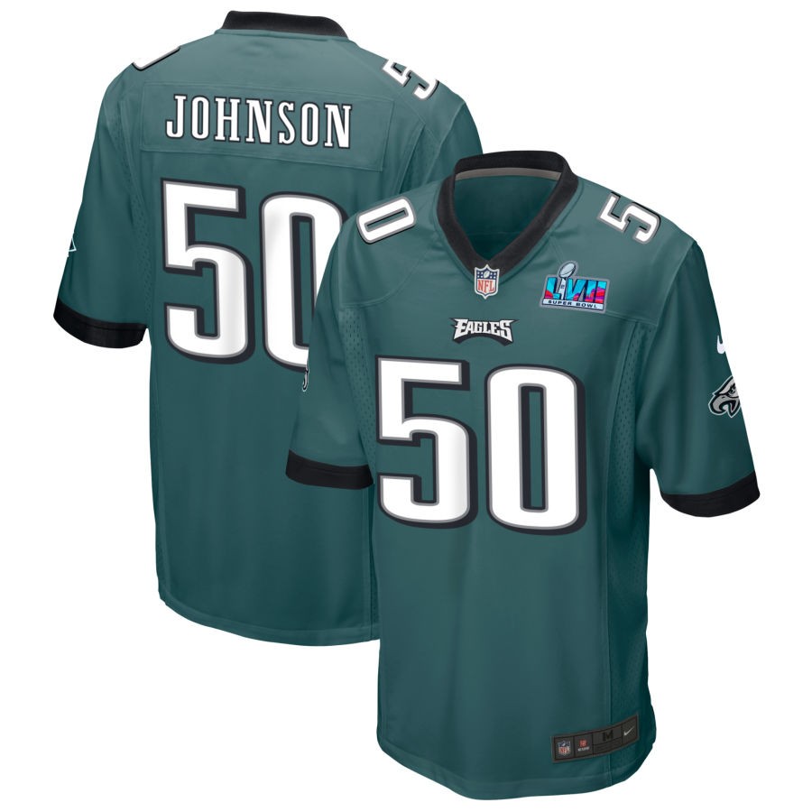 Fred Johnson Philadelphia Eagles  Super Bowl LVII Game Jersey - Midnight Green