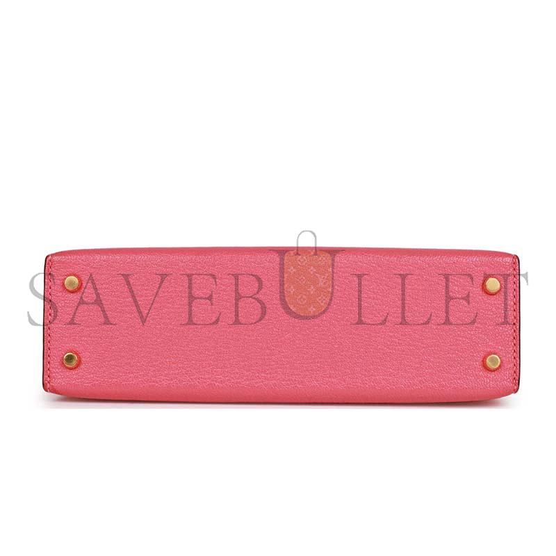 HERMES MASTER MINI KELLY ROSE LIPSTICK CHÈVRE GOLD HARDWARE (19*12*5.5cm)