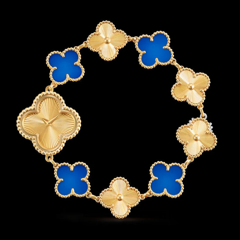 TOP Van Cleef & Arpels Sweet Alhambra Bracelet Watch - Gold