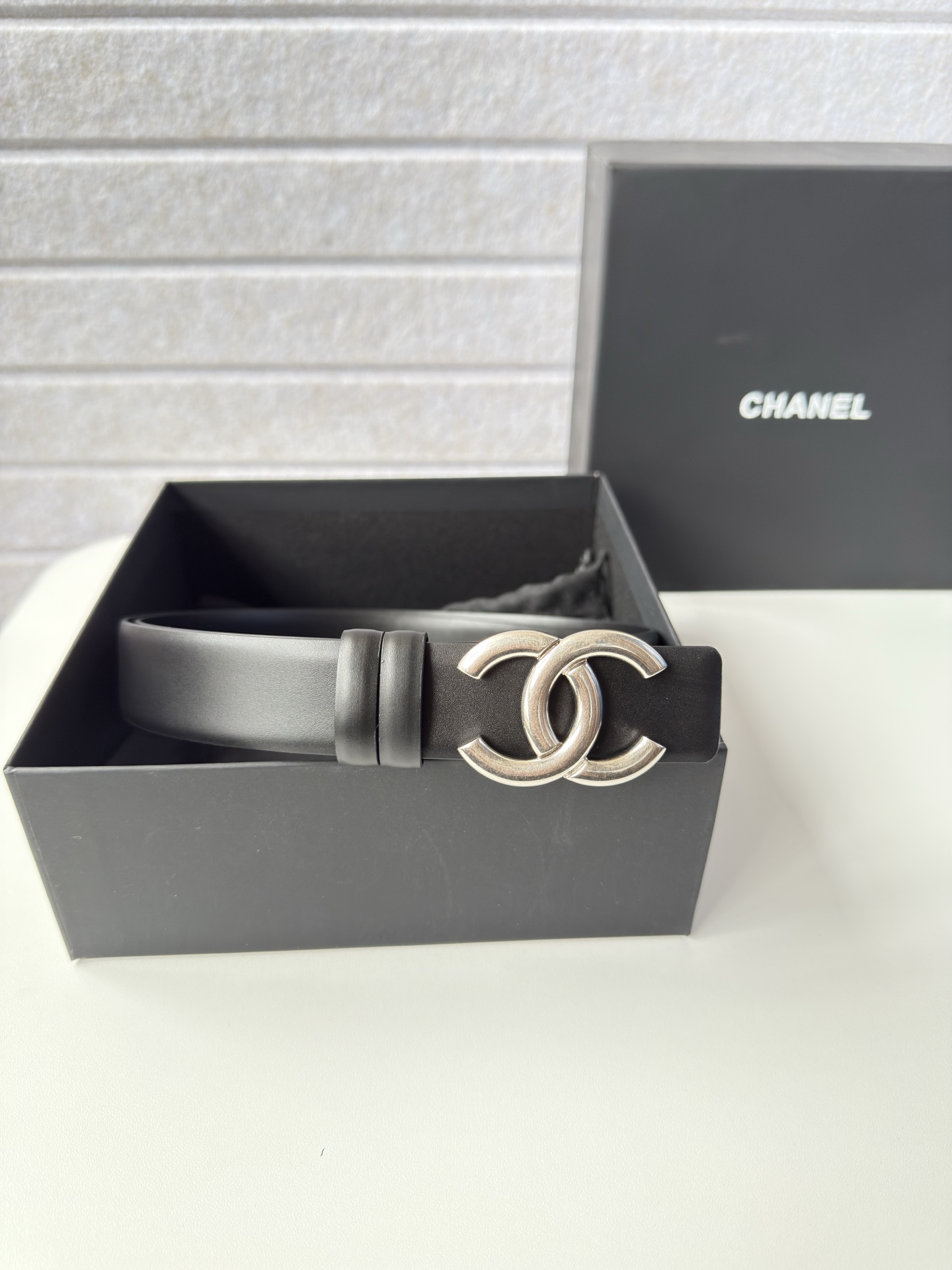 TOP CHANEL CC Leather Belt  - 2 Color - 3.0cm