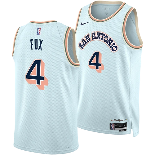 San Antonio Spurs De'Aaron Fox Light Blue 2024/25 Swingman Jersey - City Edition