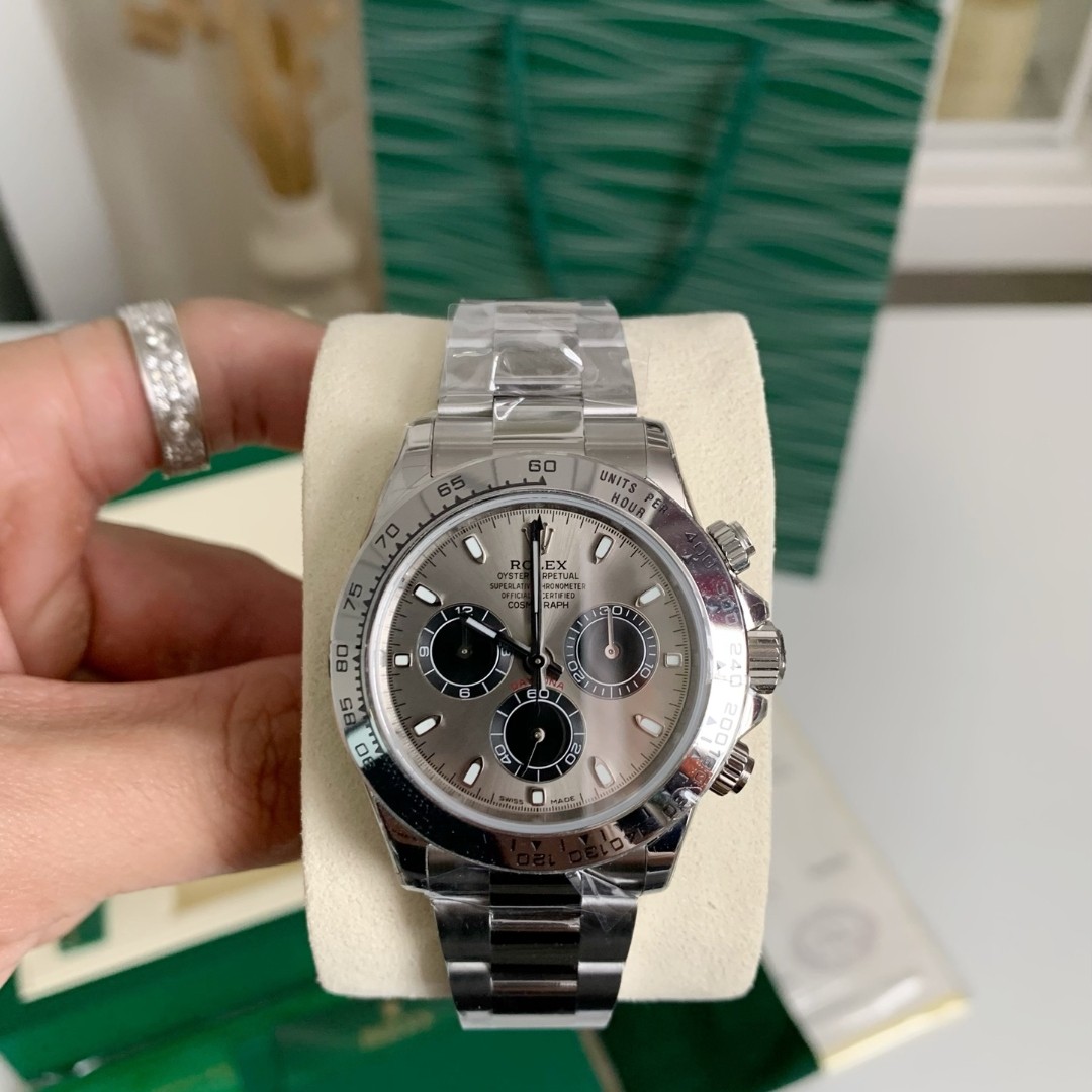 Rolex Cosmometer Type Daytona Cement Grey Gold Watch