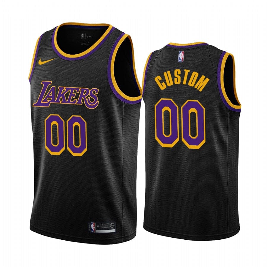Custom Los Angeles Lakers 2020-21 Earned Edition Jersey