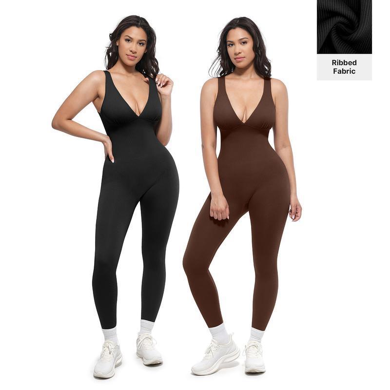High-elasticity fitness tank top seamless aerial yoga jumpsuit, tummy control, tight-fitting sports backless jumpsuit for women levelkeen