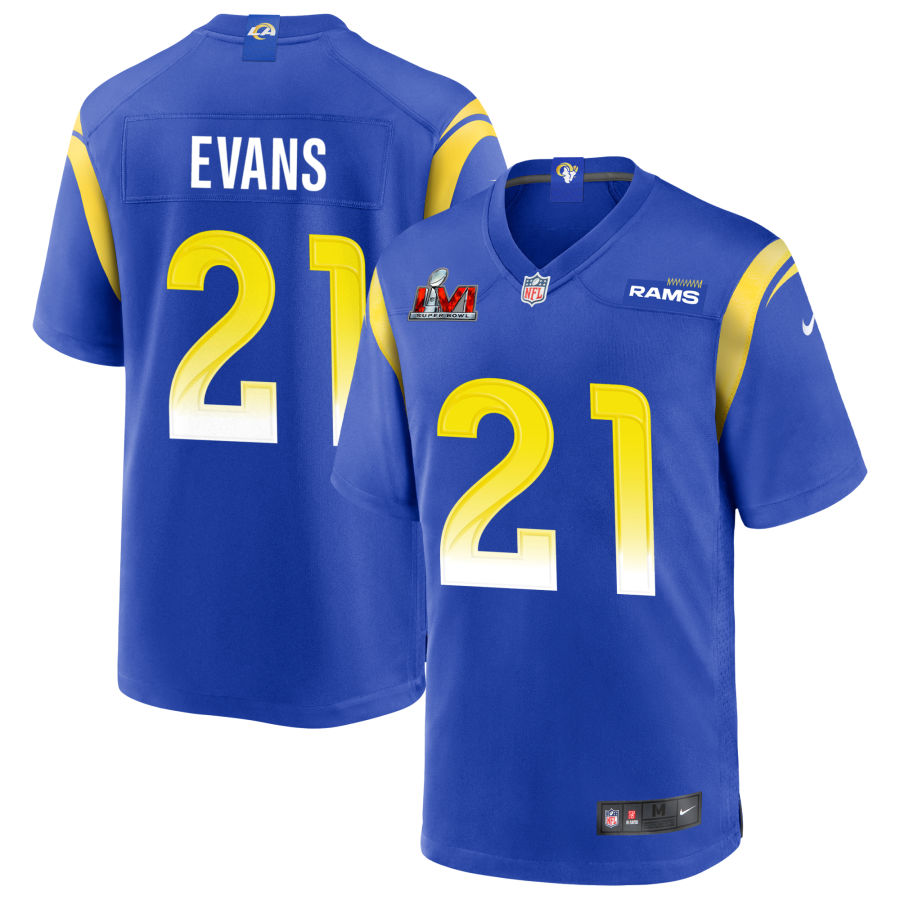 Zach Evans Los Angeles Rams  Super Bowl LVI Game Jersey - Royal