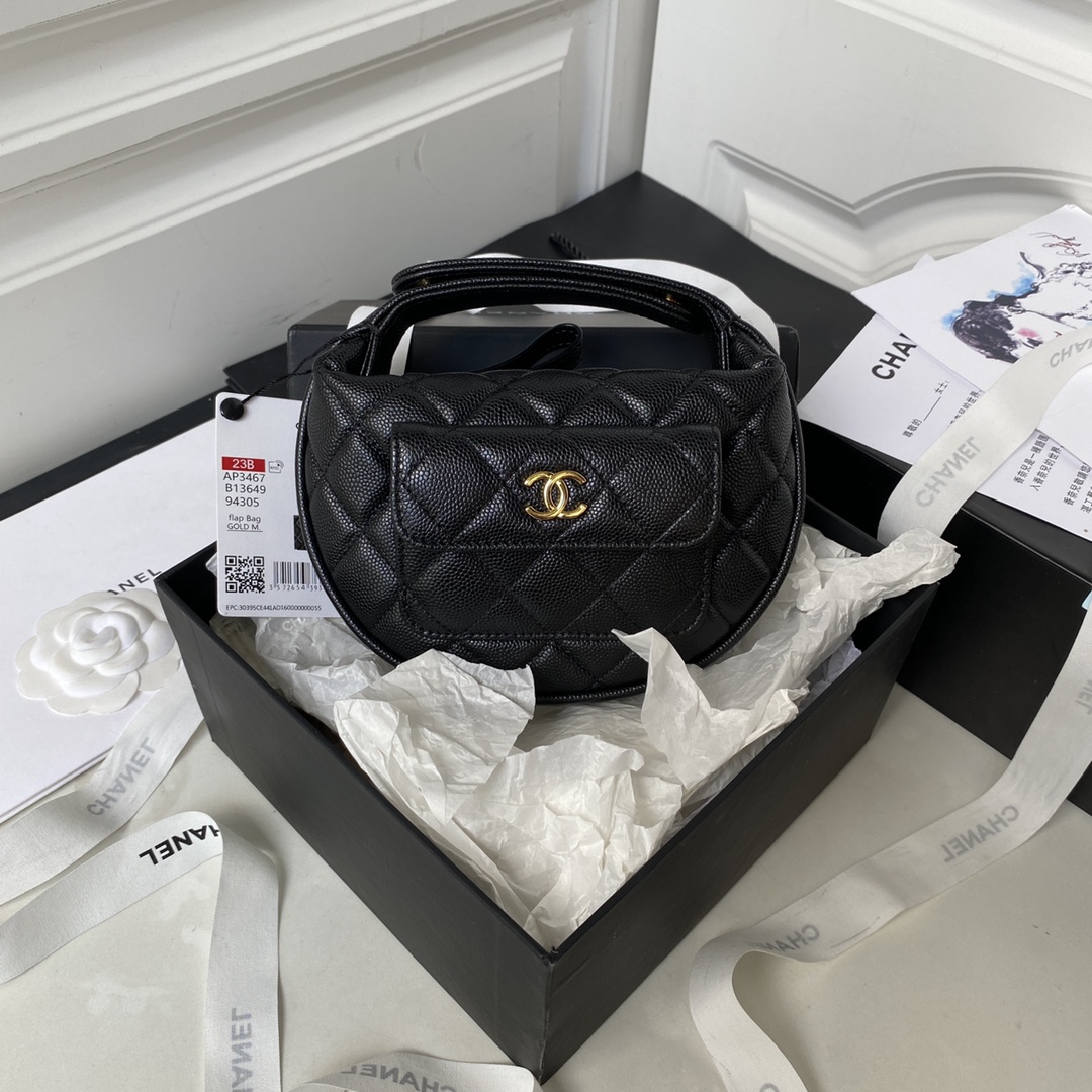 TOP CHANEL 23B Hula Hoop AP3467 Ball Pattern Bag 16x16x5.5 cm - GHW - Three Colors