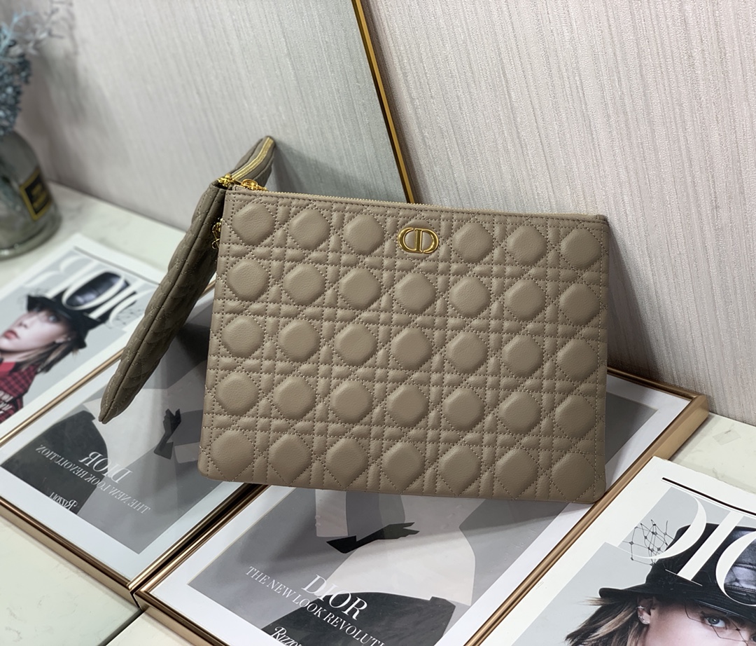 TOP Christian Dior Caro Daily Bags 30x21.5cm - Brown
