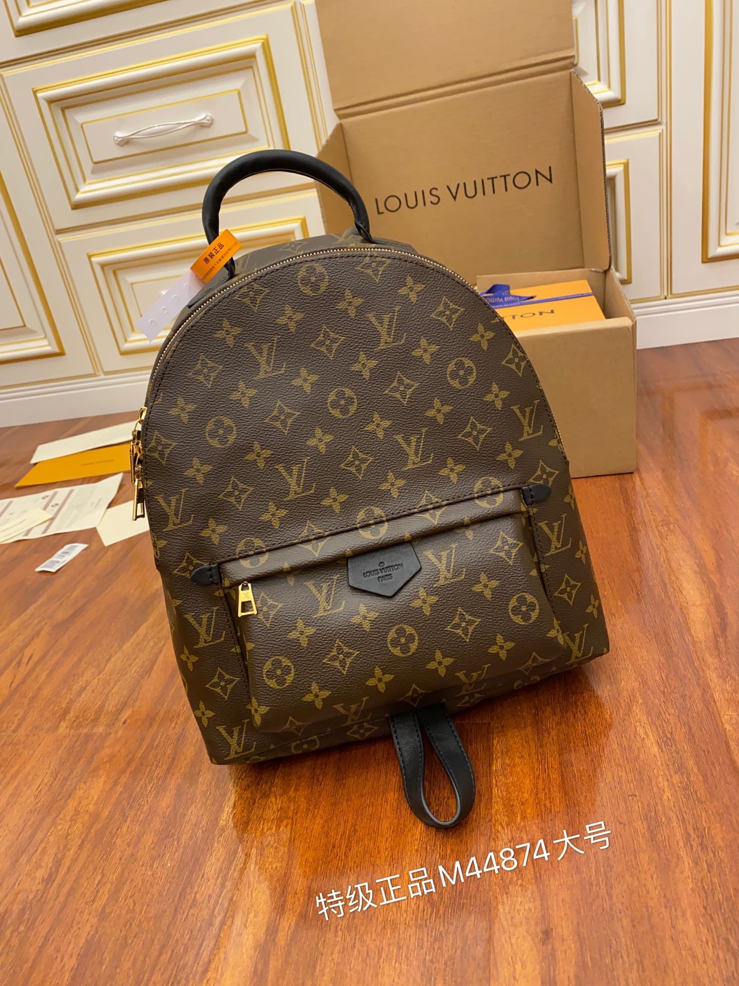TOP Louis Vuitton LV £V Monogram Palm Spring Backpack 30x33x16cm- GM