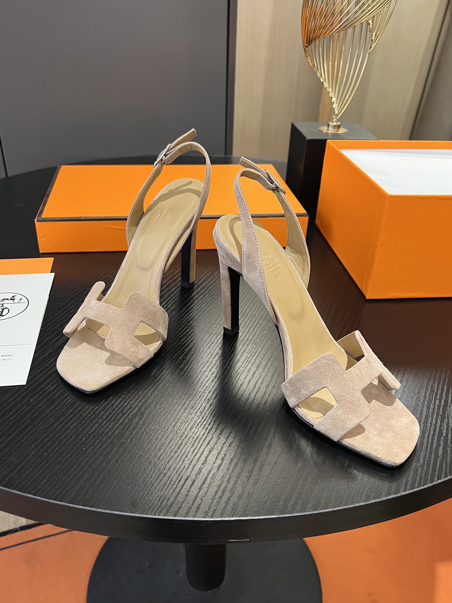 TOP HERMES Cowhide High Heeled Sandals - 10.5cm - 11 Colors - SHW
