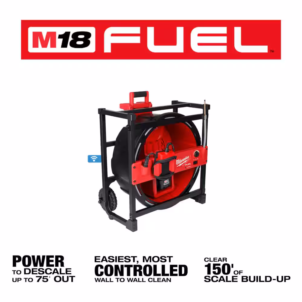 M18 18V Lithium-Ion Cordless High Speed Drain Cleaner with 5/16 in. x 75 ft. Cable