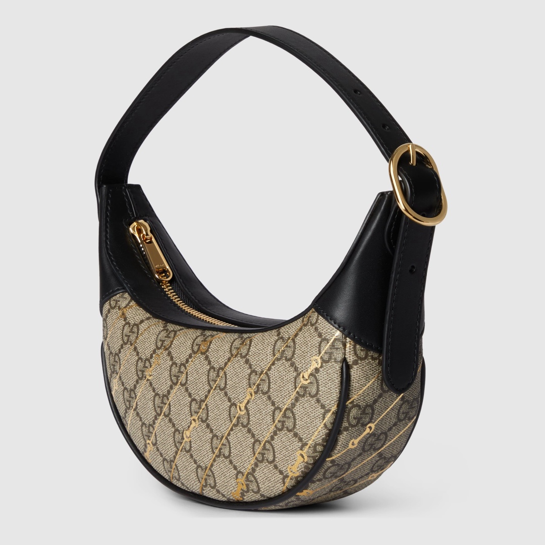 TOP GUCCI Leather Underarm Bag 20x15x5cm