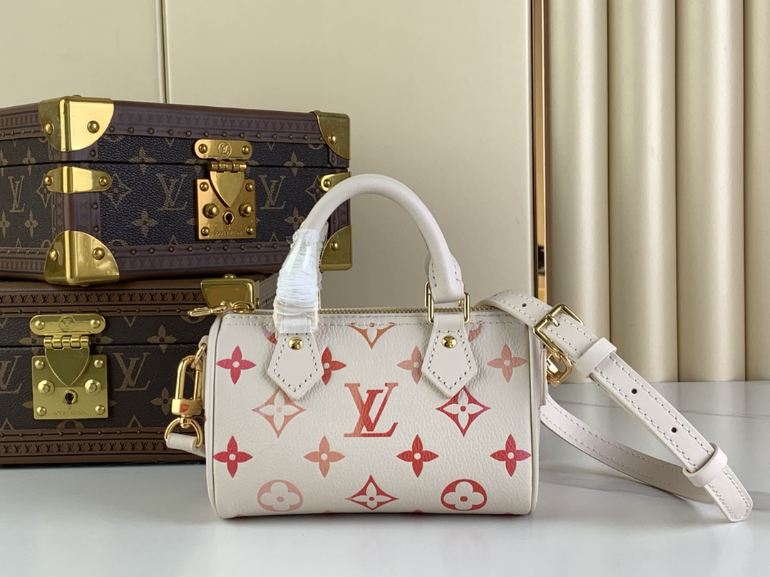 TOP Louis Vuitton LV SPEEDY Bag 16 x 10 x 7.5CM  - White