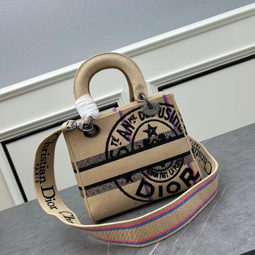 TOP Christian Dior Lady Bag Medium 24×20×11cm - Khaki