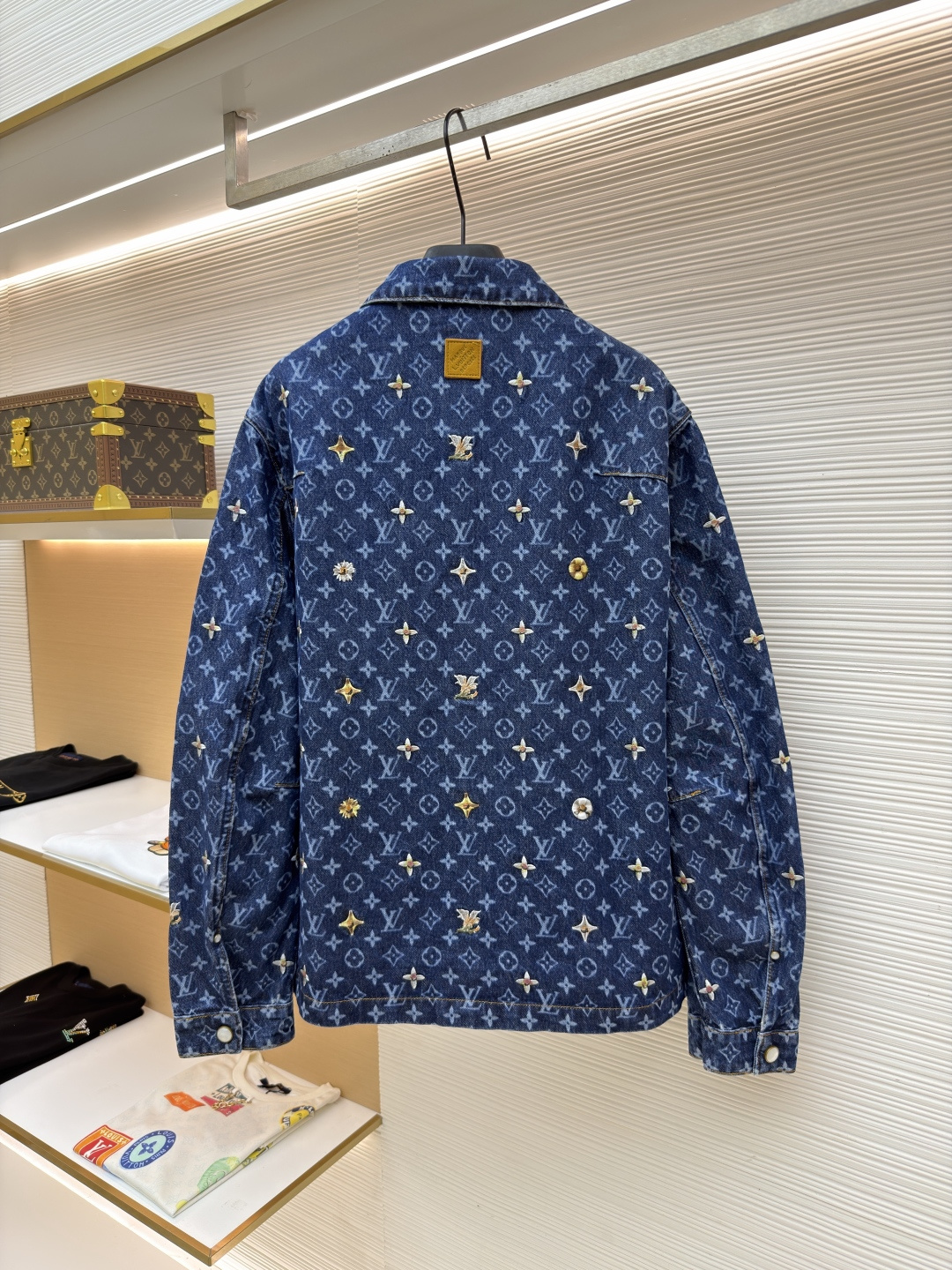 LOUIS VUITTON 字母提花雏菊刺绣牛仔外套