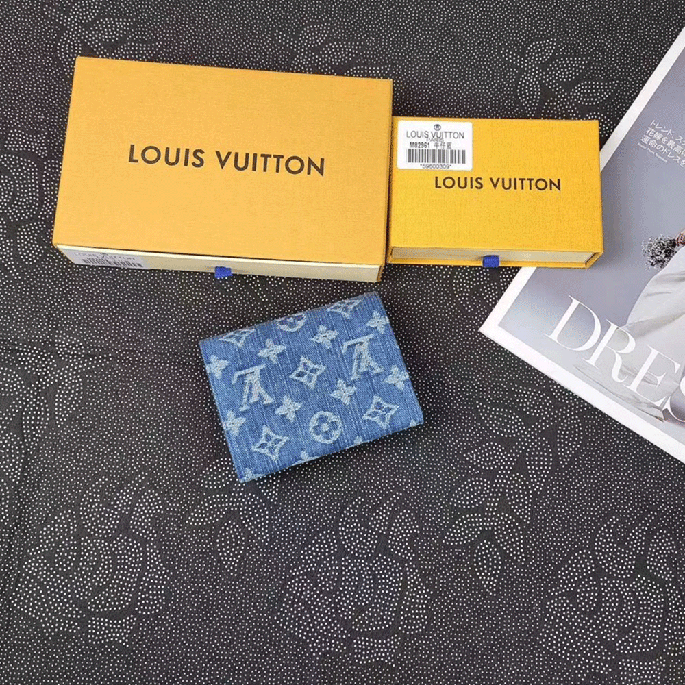 Louis Vuitton LV Monogram Jacquard Denim Money Clip （Replica）