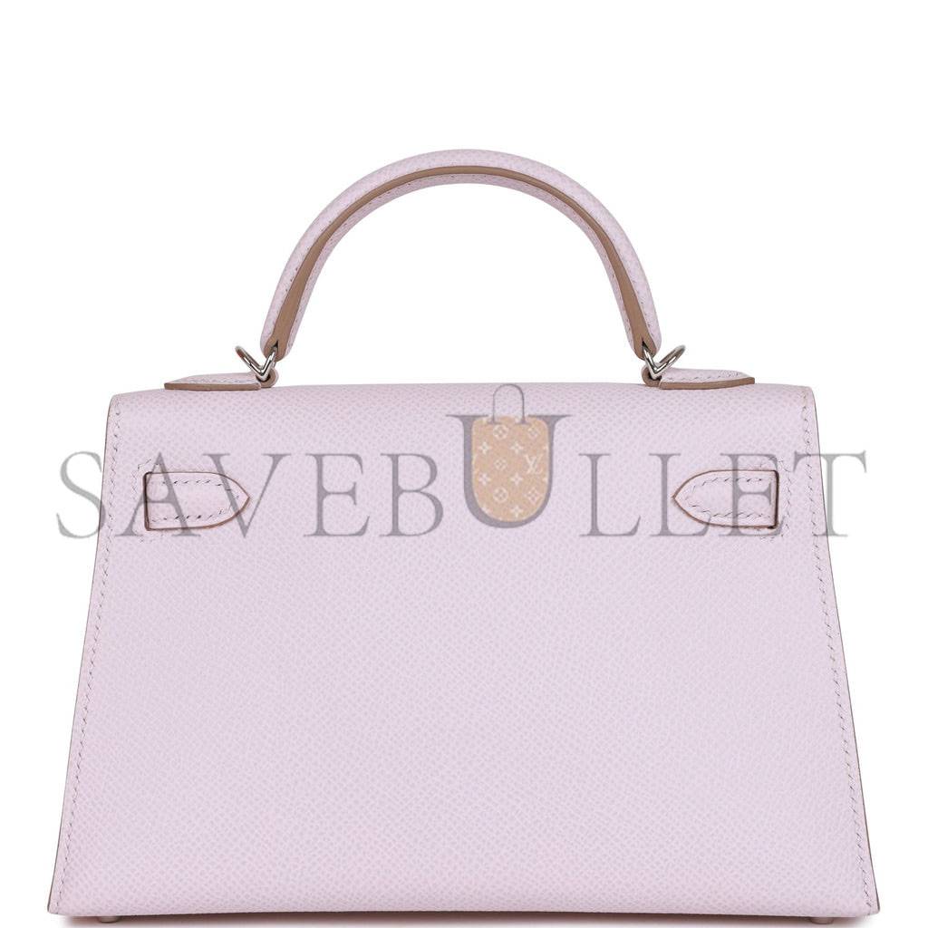 HERMES MINI KELLY EPSOM PALLADIUM HARDWARE (19*12*5.5cm)