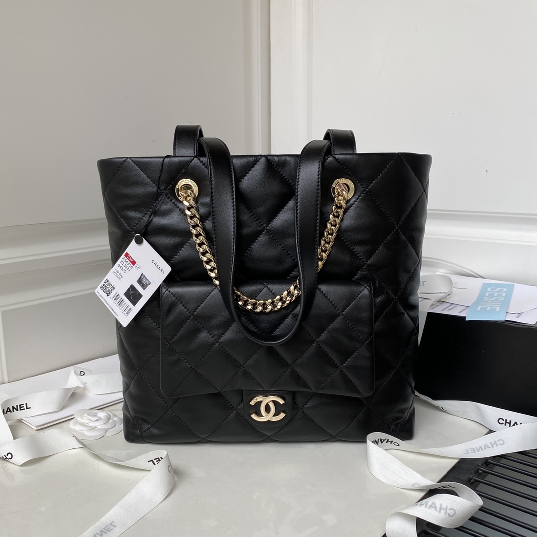 TOP CHANEL 23𝑩𝑨𝑮  𝑻𝒐𝒕𝒆 Calfskin Bag 33*31*10cm - Two Colors