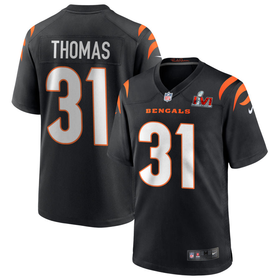 Michael Thomas Cincinnati Bengals  Super Bowl LVI Game Jersey - Black