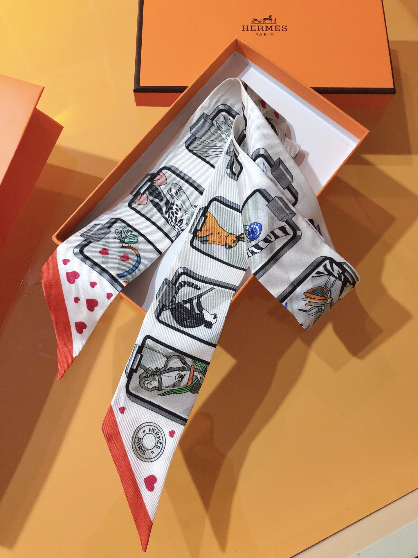 TOP HERMES Dynamic Sharing Twilly Scarf 86 x 5 cm - 4 Colours