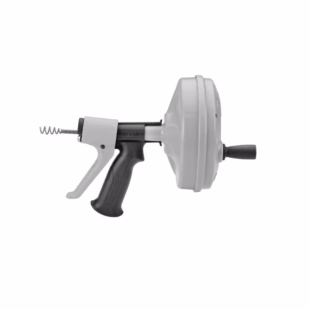 Kwik-Spin+ ? in. x 25 ft. Drain Cleaning Snake Auger with Autofeed Trigger for Kitchen/Bath Sinks and Tubs/Showers