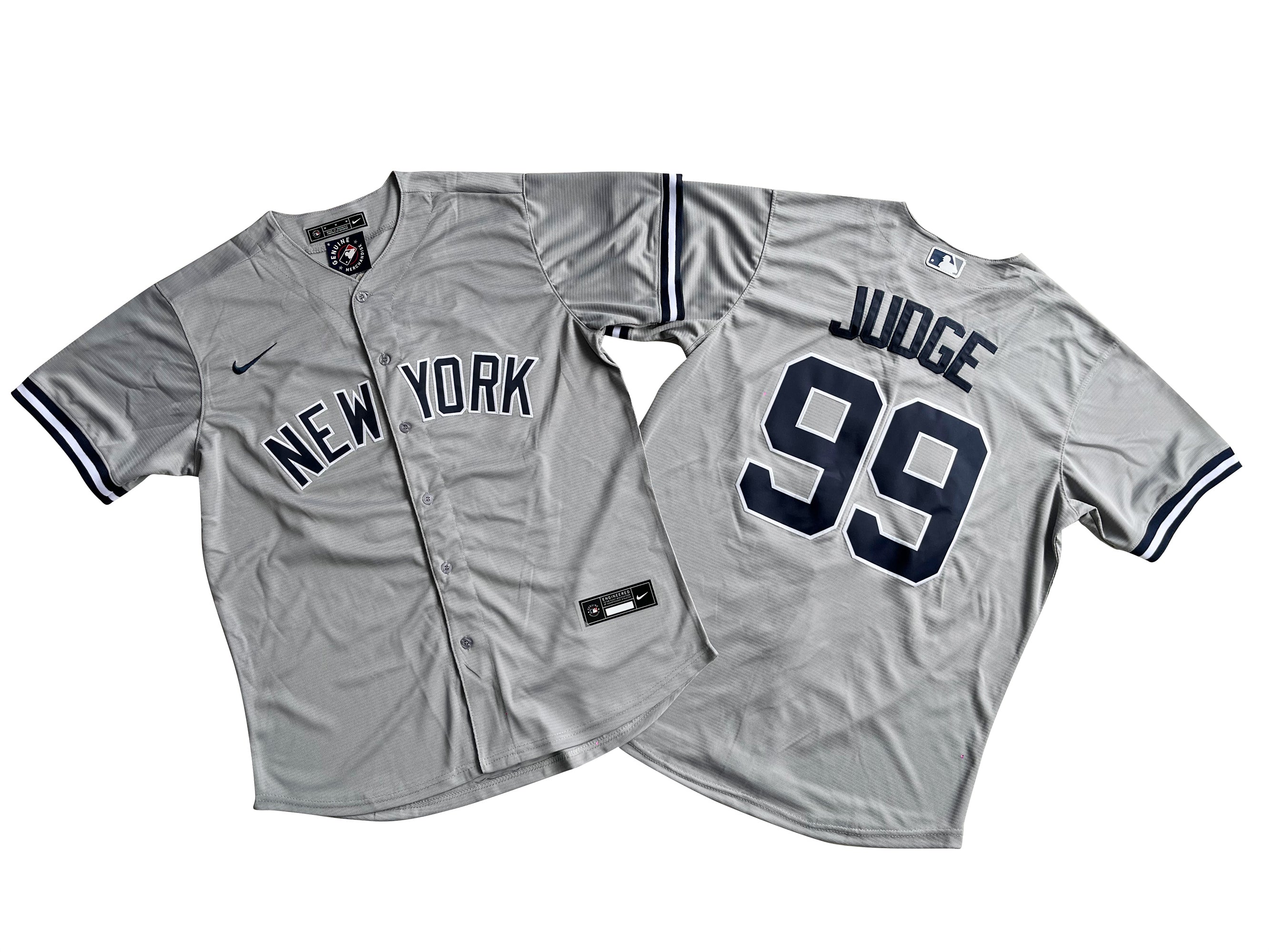Men's New York Yankees 99# Aaron Judge  Gray Gray Player Name Jersey