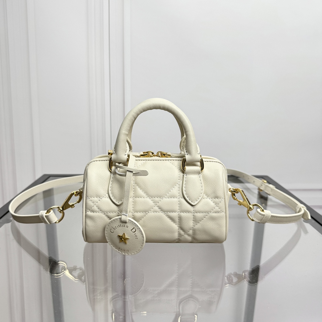 TOP Christian Dior Groove 16/20/25 Bag 16.5x10x8cm/20.5x13.5x12cm/25x19x16cm - White