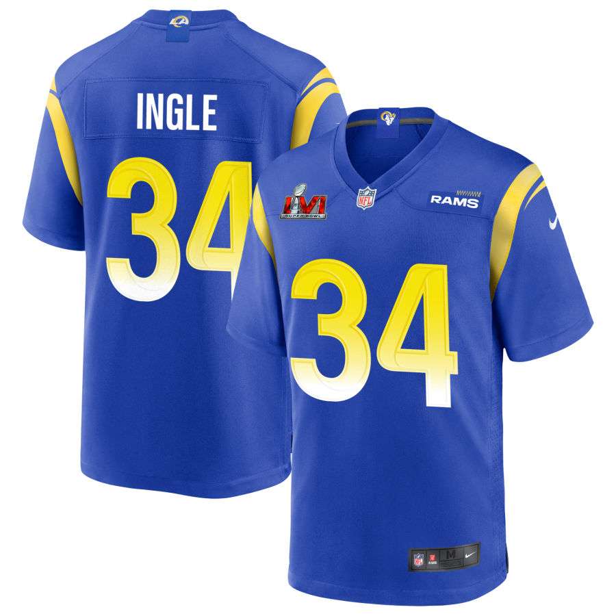 Tanner Ingle Los Angeles Rams  Super Bowl LVI Game Jersey - Royal