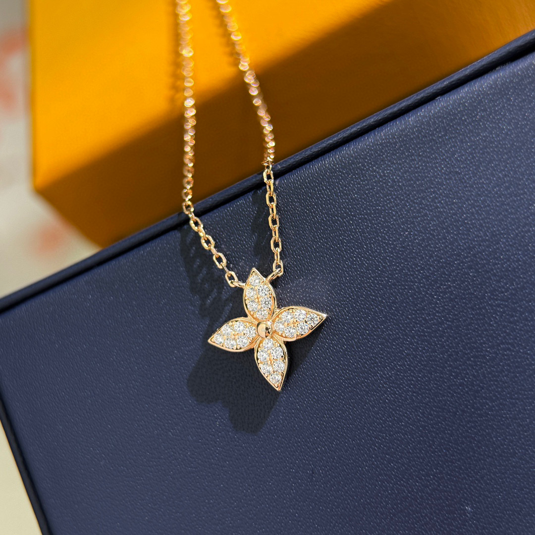 TOP Louis Vuitton LV Necklace - Gold