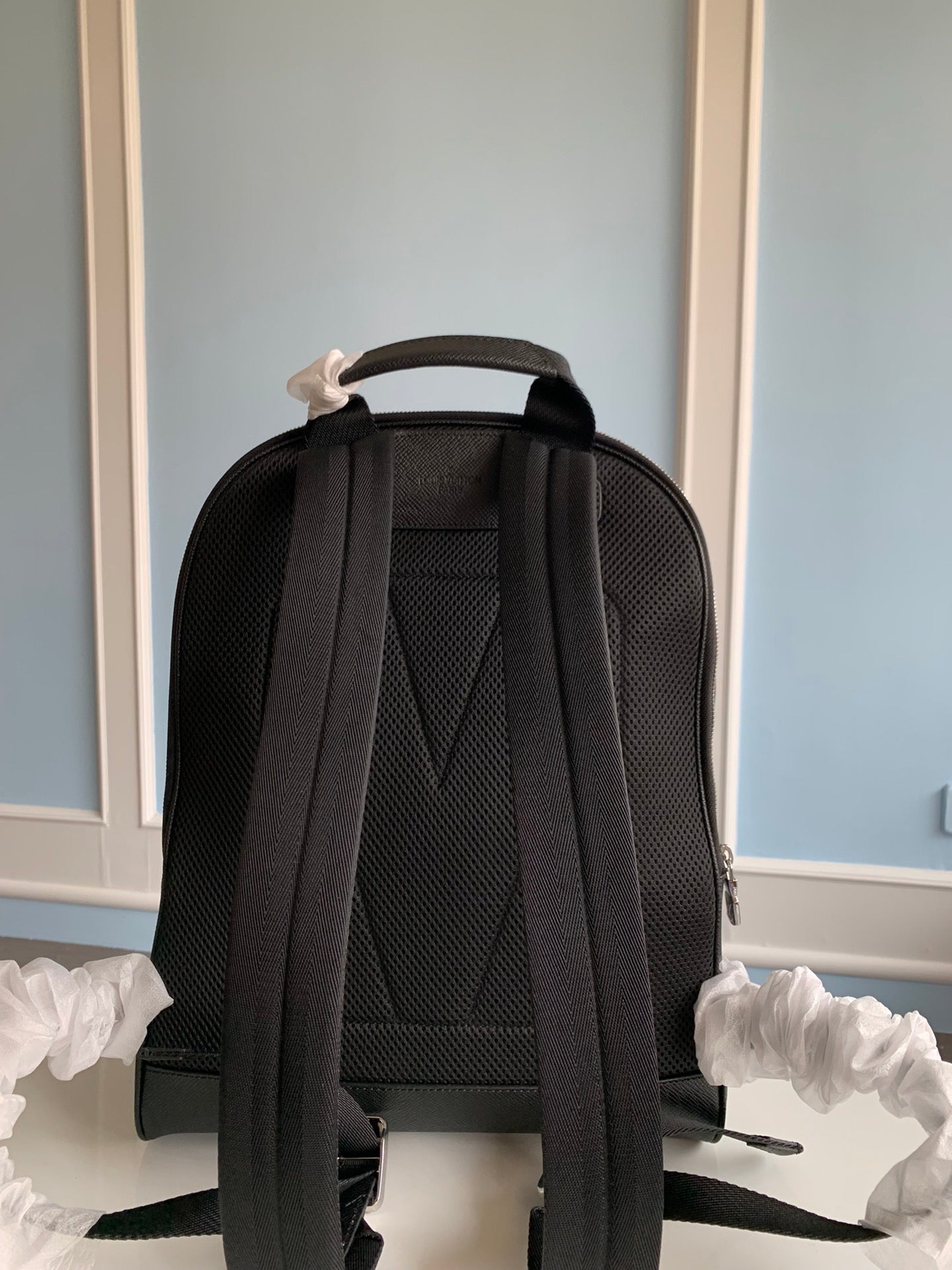 TOP Louis Vuitton LV Adrian Backpack  30cm×39cm×13.5cm-Black