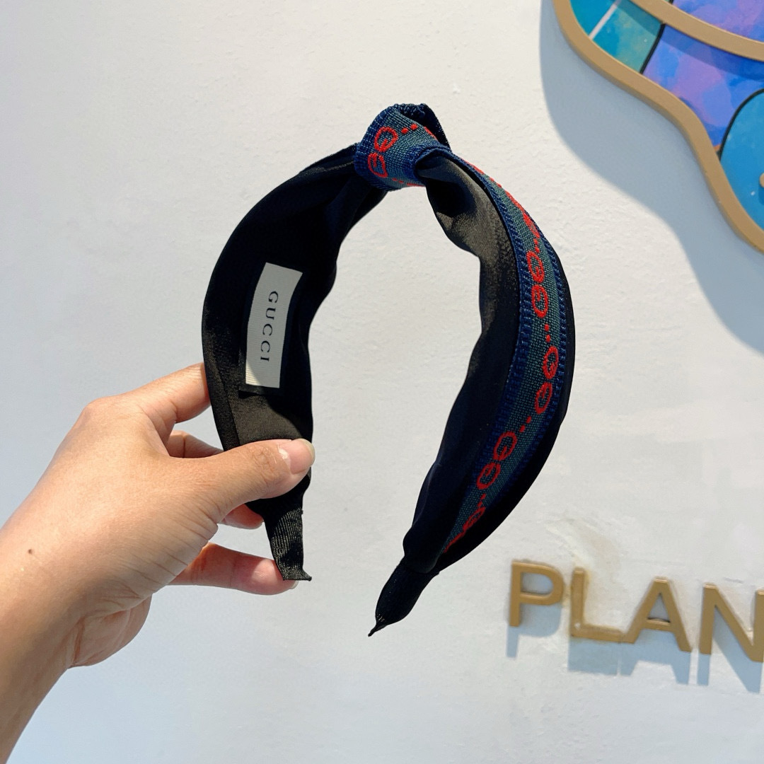 TOP GUCCI Classic New Hairband - Black