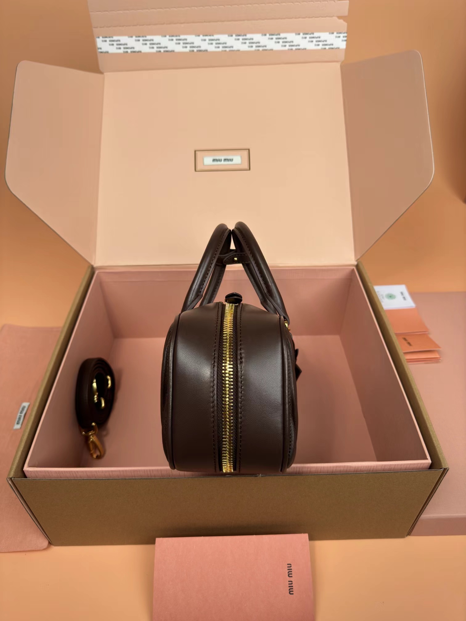 TOP Miu Miu Bag Calfskin 27×12×9CM - Briarwood